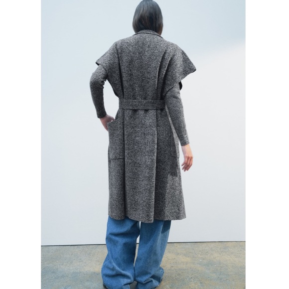 ZARA FLECKED 100% WOOL VEST - Picture 3 of 14